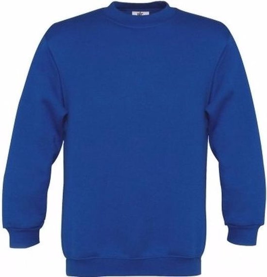 Kip pion moeilijk tevreden te krijgen Kobaltblauwe katoenmix sweater voor jongens 12-13 jaar (152/164) | bol.com