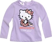 Hello Kitty T-Shirt Met Lange Mouw - Mauve - Maat 12 Mnd