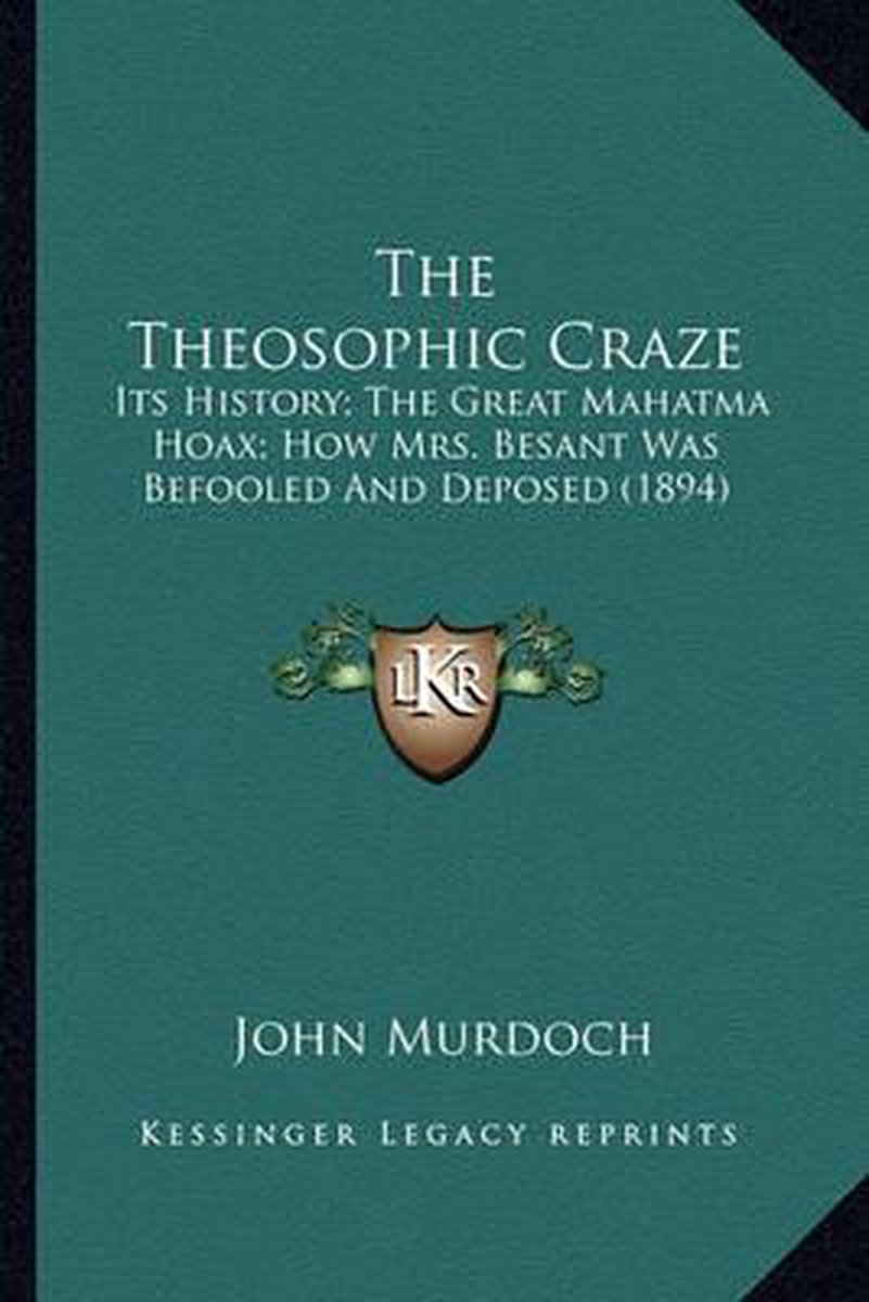 The Theosophic Craze van John Murdoch
