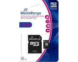 SD Micro SD Card 32GB MediaRange SD CL.10 inkl. Adapter