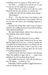 Pagina 6 van een boek, met tekst over een gesprek met een moeder, en zorgen over naar kamp gaan.