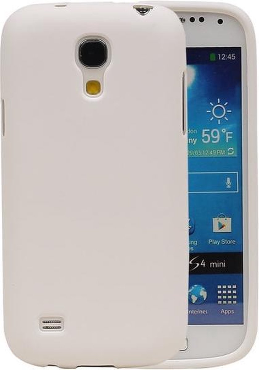 Wit Zand TPU back case cover hoesje voor Samsung Galaxy S4 mini I9190