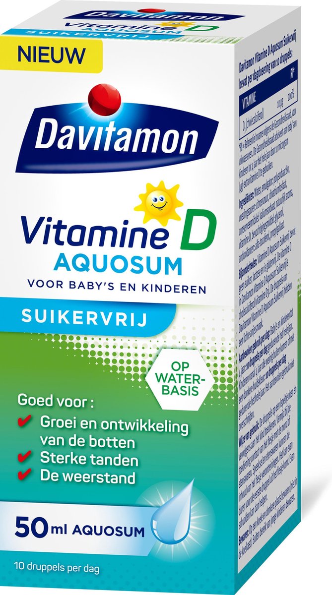 Davitamon Vitamine D Aquosum Suikervrij - vitamine - vitamine D baby's &... | bol.com