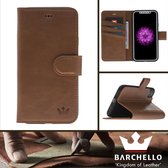 Barchello Lederen Apple iPhone X / Xs Hoesje - Book Case - Barchello Lederen Apple iPhone X / Xs Hoesje - Book Case - Cognac Bruin