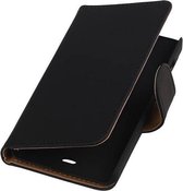 Bookstyle Wallet Case Hoesjes voor Microsoft Lumia 430 Zwart