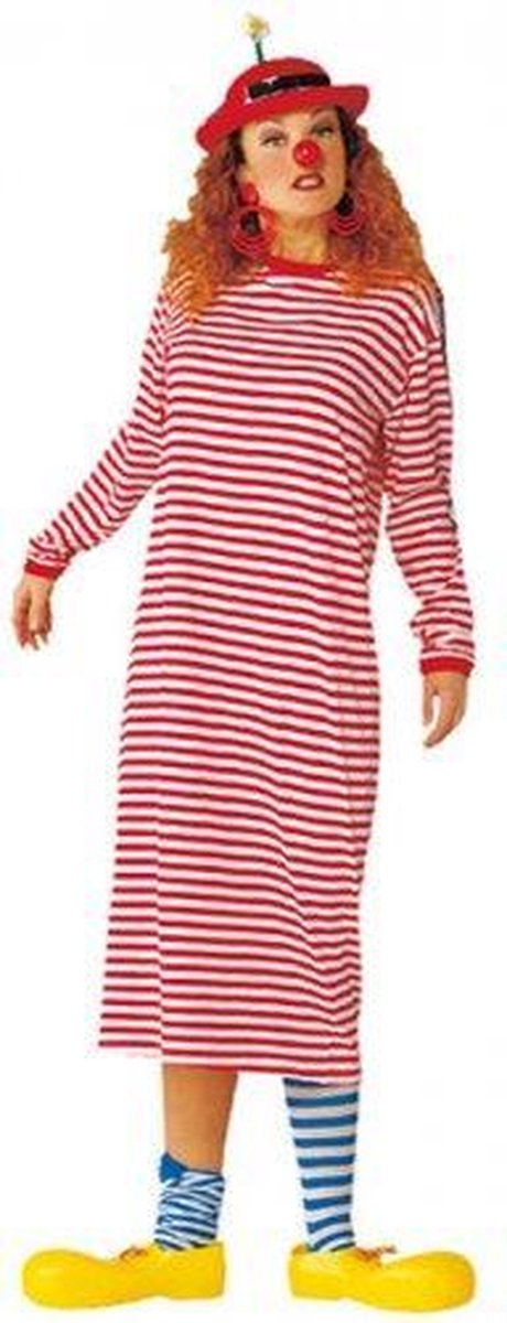 ESPA - Rood-wit gestreepte maxi jurk voor volwassenen - Large