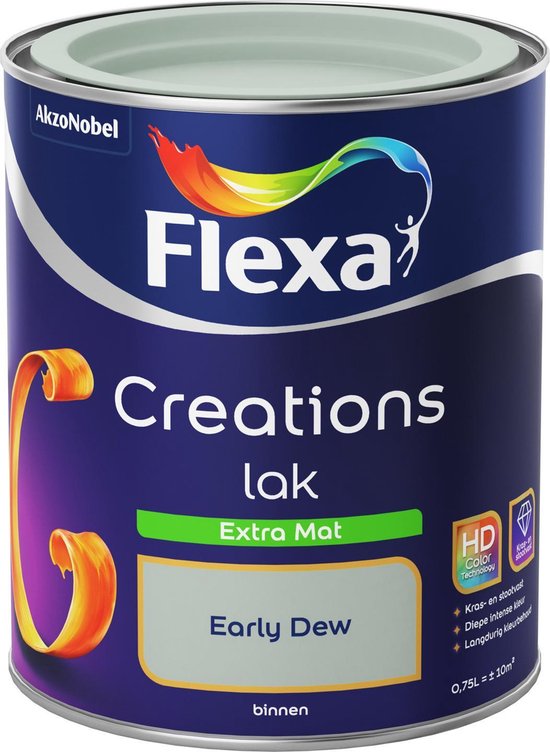 Verantwoordelijk persoon Controle plakboek Flexa Creations - Lak Extra Mat - Early Dew - 750 ml | bol.com