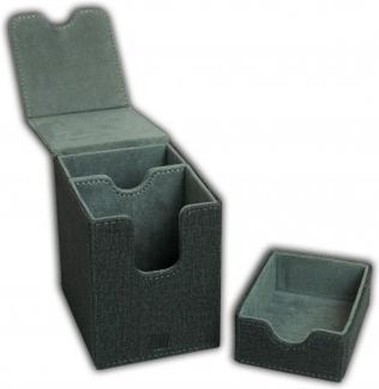 Blackfire Premium Deck Box Single 80+ Standard Size Cards (with Dice Tray) Black Games