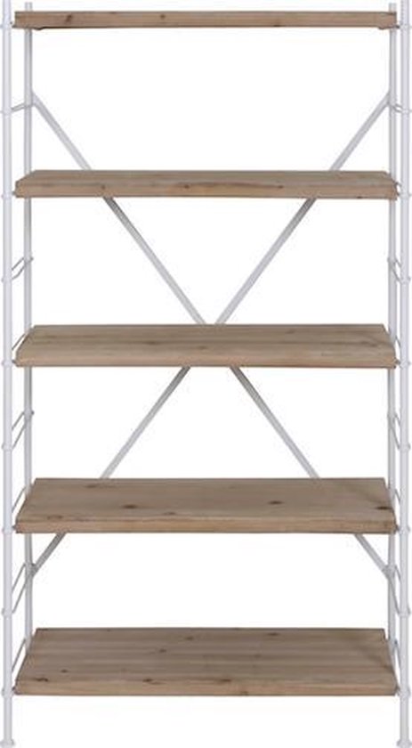 Light & Living Stellingkast 5 laags 90x39x174 cm VINTO metaal wit+hout |  bol.com