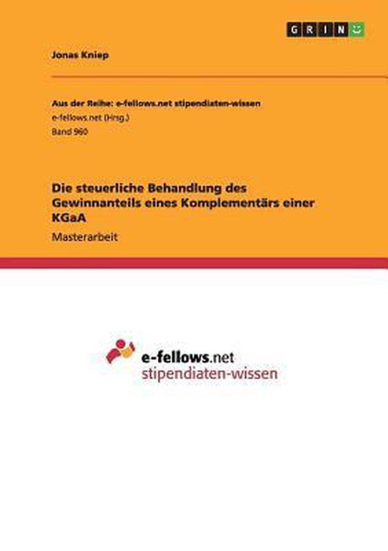 Die steuerliche Behandlung des Gewinnanteils eines Komplemen ... - cover