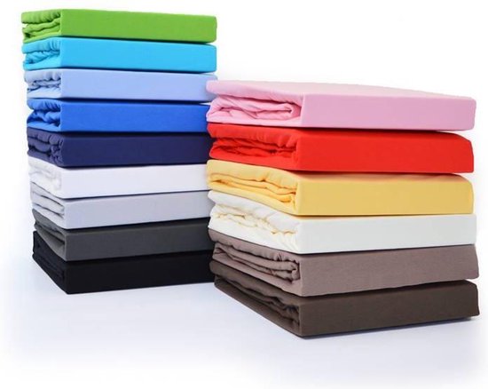 Snoozing - Hoeslaken - Lits jumeaux - 160x220 cm - Coton percale - Marine