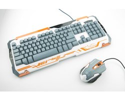 Dragonwar Sencaic Combo - Gaming muis + semi-mechanisch toetsenbord - Qwerty - Wit