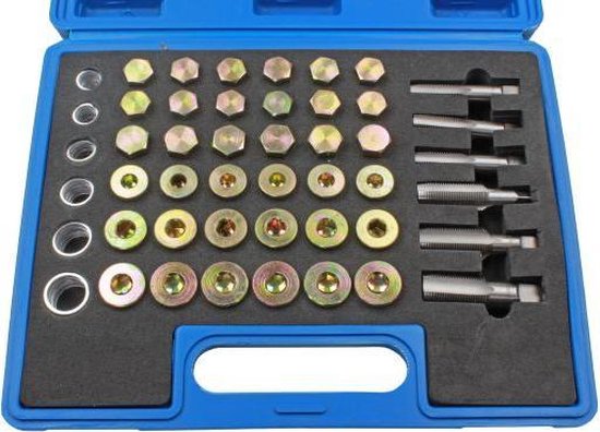 Kit de réparation de filetage bouchon de vidange d'huile 114 pièces