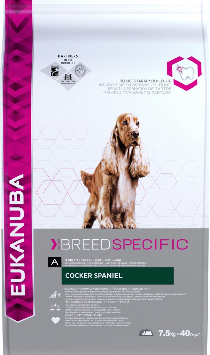7,5kg Cocker Spaniel Eukanuba Breed Specific Hondenvoer