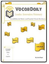 Vocabdaily 50 States and Capital's Study Workbook.