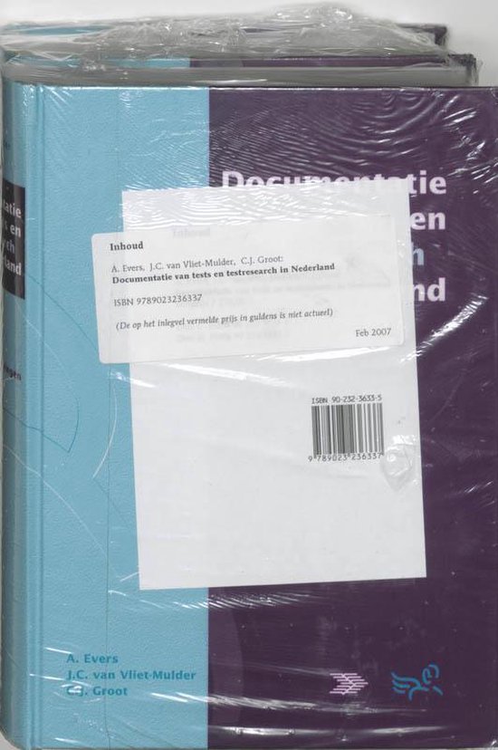 Documentatie Van Tests En Testresearch In Nederland Set - cover