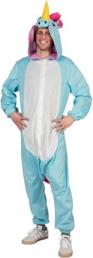 Blauwe eenhoorn dieren onesie/kostuum voor heren - carnavalskleding  verkleedpak | bol.com