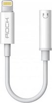 Röck - Premium Lightning naar 3.5mm Female Aux Audio Adapter - Wit Kabel voor iPhone naar 3.5mm Jack
