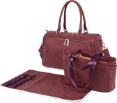 Miss Lulu Diaper and Nursery Bag - Ensemble de sac à couches - Sac fourre-tout amovible - Durable et élégant - Rouge - Qualité Premium - Grande capacité - Unisexe / Garçons / Filles ((LT6638 RD)