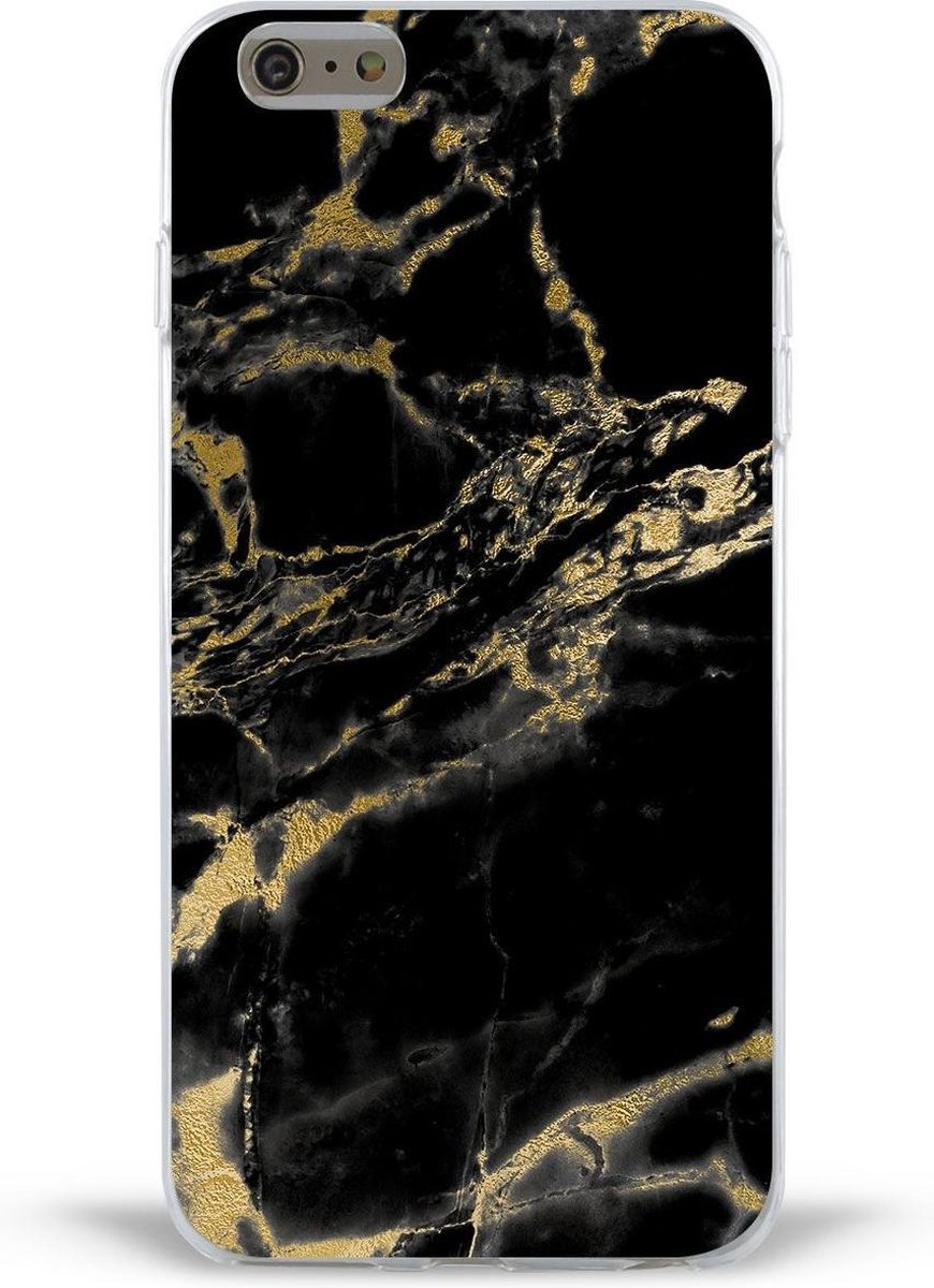 iPhone 6 Plus Black Gold Marble Case
