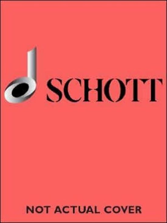 Couverture avec 'SCHOTT' et une clé de sol, avec le texte 'NOT ACTUAL COVER'.