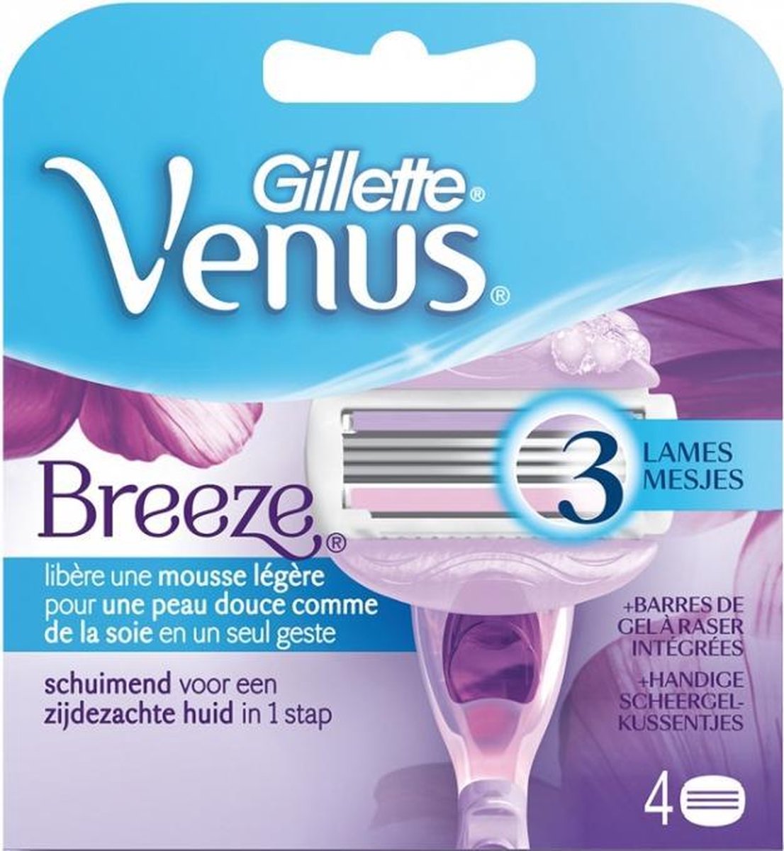 Gillette Venus Breeze - 4 pièces - Lames de rasoir | bol.com
