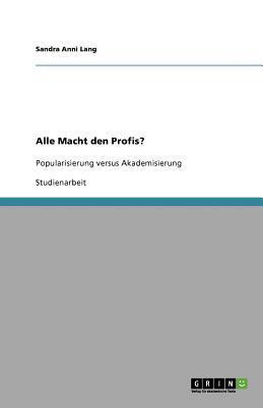 Alle Macht den Profis? - cover