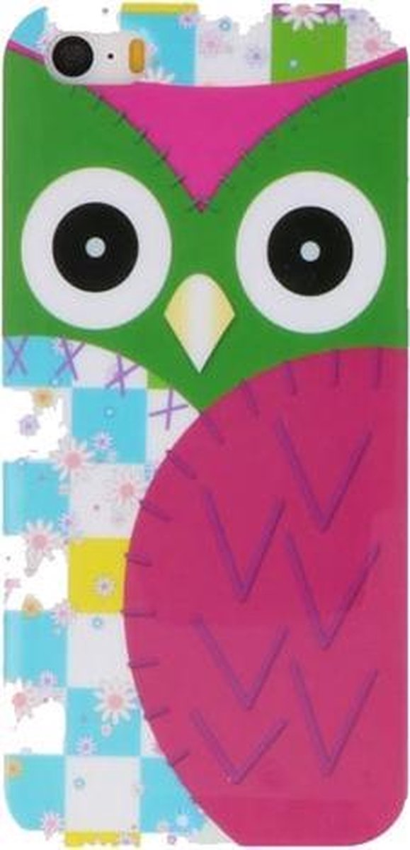 Paars Uil Hard case cover hoesje voor Apple iPhone 5/5s