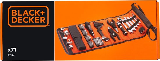 Black and Decker A7144-XJ Handy Roll-Up Tool Bag with Automobile Tools 