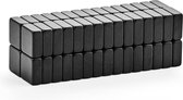 Brute Strength - Super sterke magneten - Vierkant - 10 x 10 x 4 mm - 60 stuks | Zwart - Neodymium magneet sterk - Voor koelkast - whiteboard