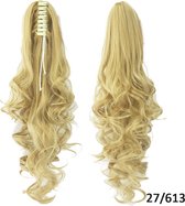 Clip in Paardenstaart Haarextension – Blond – 60 cm – Snel Te Bevestigen - #27-613