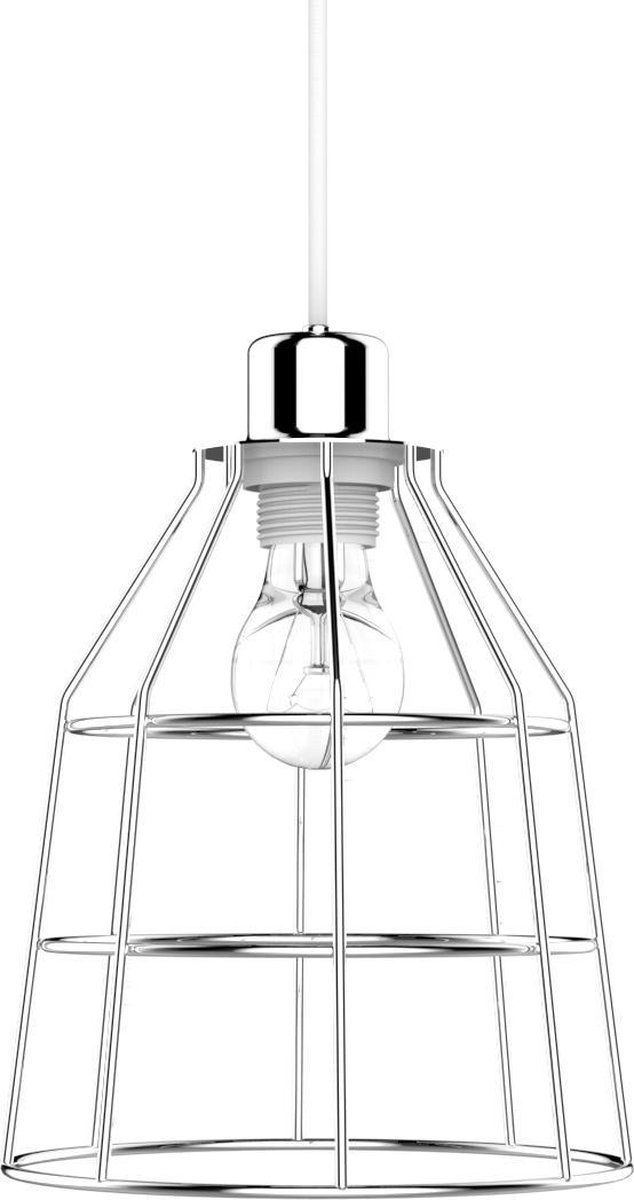 Design Jonas Hanglamp - Metaal - Ø20 x 28 cm - Zilverkleurig
