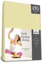 Bed-Fashion katoenen hoeslaken Vanille - 180 x 200 cm - Vanille
