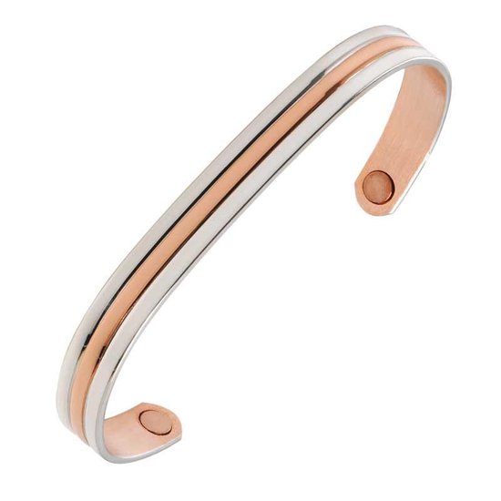 Armband Koper Magnetisch Bloemmotief ±8 mm