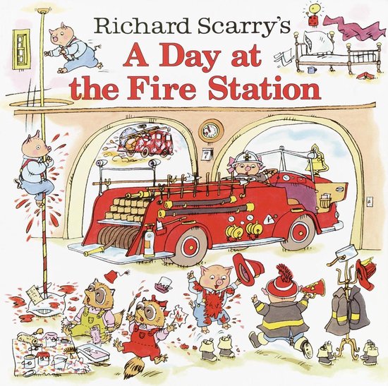 Pictureback - Richard Scarry's A Day at the Fire Station - cover