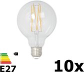 10 Stuks - Vintage LED Lamp 240V 4W 350lm E27 GLB95 Helder 2300K Dimbaar