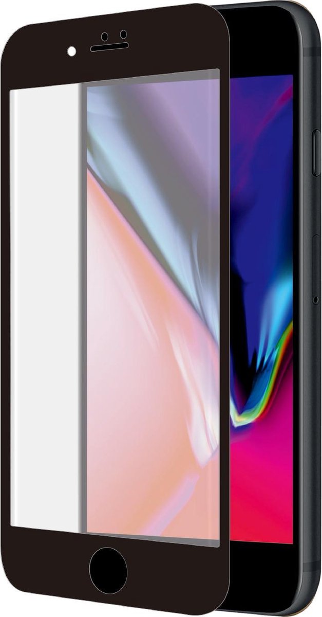 Azuri Curved Tempered Glass RINOX ARMOR - zwart frame - voor iPhone 7 en iPhone 8