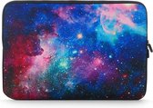 Laptop Sleeve met Galaxy print tot 15.4 inch – Blauw/Paars/Roze
