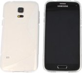 Samsung Galaxy S5 mini G800 S Line Gel Silicone Case Hoesje Transparant