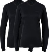 Campri Thermoshirt lange mouw (2-PACK) - Sportshirt - Dames - Maat XL - Zwart