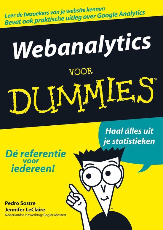 Cover van het boek 'Webanalytics voor Dummies' van P. Sostre