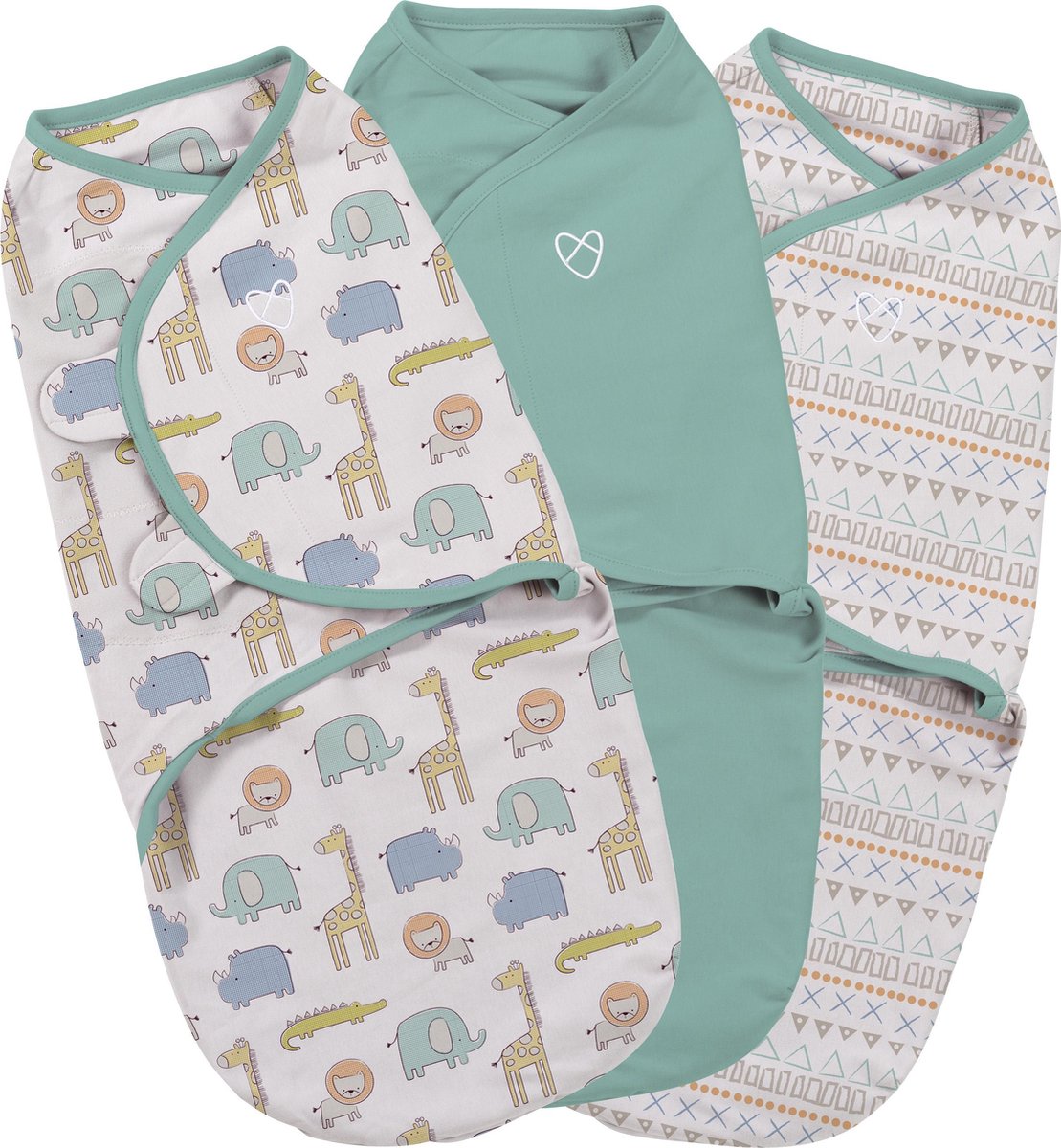 SwaddleMe inbakerdoek 03 mnd 3 stuks Sketchy Safari