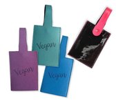 Kofferlabel, Koffer label, Reislabel, Naamlabel, Luxe Baggage label - Paars | Vegan collectie