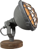 Brilliant Tafellamp Mila Grill Betongrijs - Beton grijze tafellamp van metaal met grill
