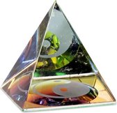 Kristal Piramide Yin Yang - 6x6x6 - Glas