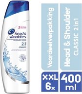 6 x 400 ML - XXL - voordeelverpakking - Head & Shoulders - Classic Clean - 2 in 1 - Shampoo