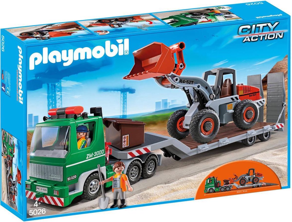 Keer terug Leeg de prullenbak Observeer Playmobil Dieplader met Bulldozer - 5026 | bol.com