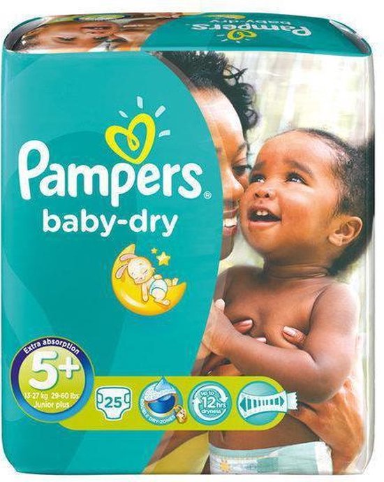 hoofd tweede Winkelier Pampers Baby Dry Maat 5+ Midpak 25 stuks | bol.com