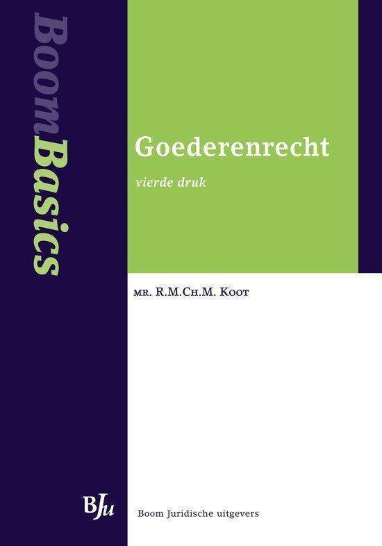 Cover van het boek 'Boom Basics Goederenrecht / druk 4' van mr. R.M.Ch.M. Koot