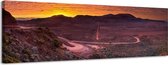Violette Bergweg - Canvas Schilderij Panorama 118 x 36 cm